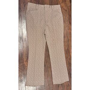VTG Mens 50s/60s Dress Pants Slacks Trousers Tweed Tan 34x29 50s/60s flare brown